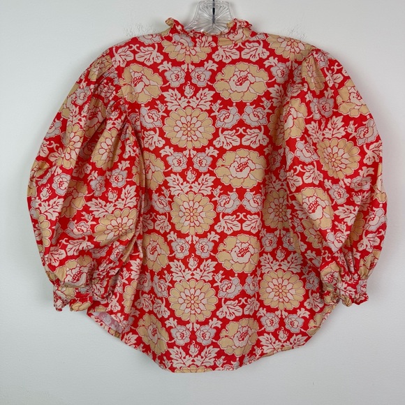 Oliphant Short Sleeve Pintuck Button Down Blouse Size S - Picture 10 of 15